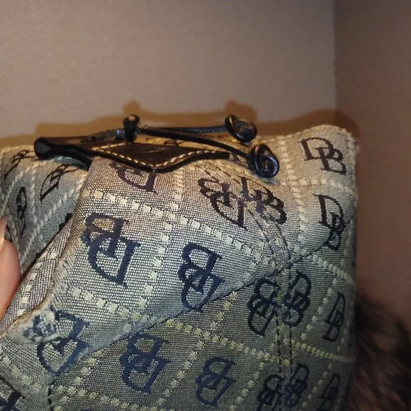 Dooney and Bourke Vintage Signature Canvas and Leather Satchel - Picture 4 of 14